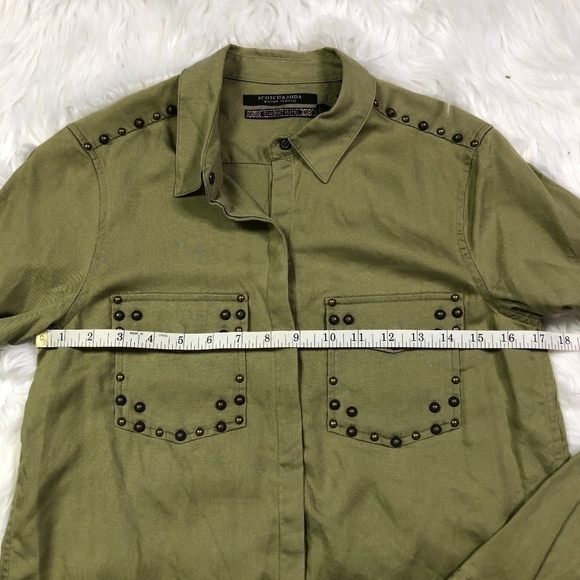 NWT Scotch & Soda Studded Button Down Shirt! - Picture 7 of 8